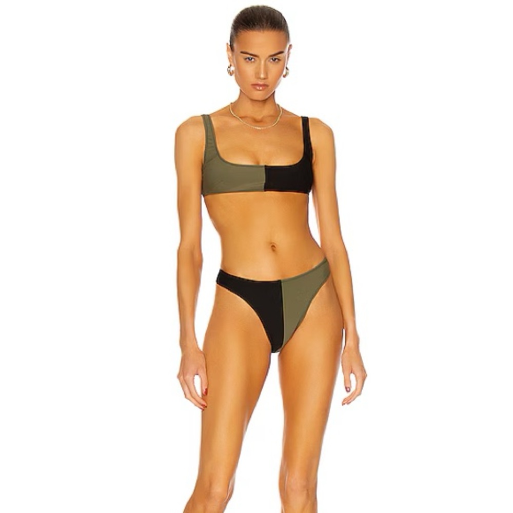 MATTHEW BRUCH ❤️🔥 ANNA HIGH CUT COLORBLOCKED BIKINI SET NWT